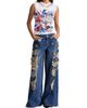 Alice + Olivia Women's Harper Distressed & Embellished Baggy Jeans - 2