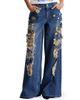 Alice + Olivia Women's Harper Distressed & Embellished Baggy Jeans - 3