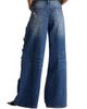 Alice + Olivia Women's Harper Distressed & Embellished Baggy Jeans - 5