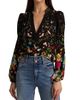 Alice + Olivia Women's Helen Floral Butterfly V-Neck Blouse - 3
