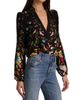 Alice + Olivia Women's Helen Floral Butterfly V-Neck Blouse - 5