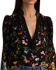 Alice + Olivia Women's Helen Floral Butterfly V-Neck Blouse - 6