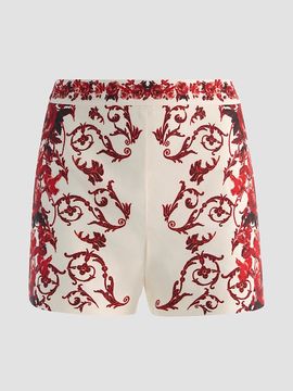 ALICE + OLIVIA Women's Hera Floral Linen-Blend High-Rise Shorts