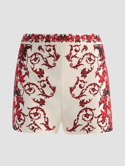 ALICE + OLIVIA Women's Hera Floral Linen-Blend High-Rise Shorts