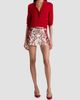 ALICE + OLIVIA Women's Hera Floral Linen-Blend High-Rise Shorts - 2