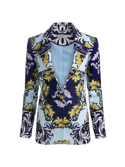 ALICE + OLIVIA Women's Hope Printed Fitted Blazer