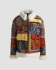 ALICE + OLIVIA Women's Hudson Patchwork Jacquard & Sherpa Aviator Coat - 1