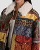 ALICE + OLIVIA Women's Hudson Patchwork Jacquard & Sherpa Aviator Coat - 5