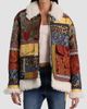 ALICE + OLIVIA Women's Hudson Patchwork Jacquard & Sherpa Aviator Coat - 7