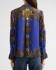 ALICE + OLIVIA Women's Ilan Smocked-Sleeve Blouse - 3