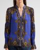 ALICE + OLIVIA Women's Ilan Smocked-Sleeve Blouse - 5