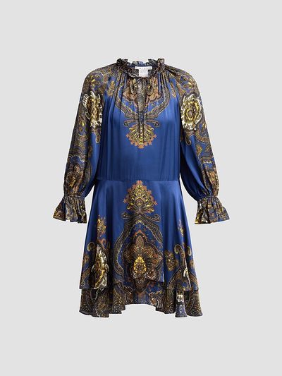 ALICE + OLIVIA Women's Joanne Handkerchief-Hem Mini Dress