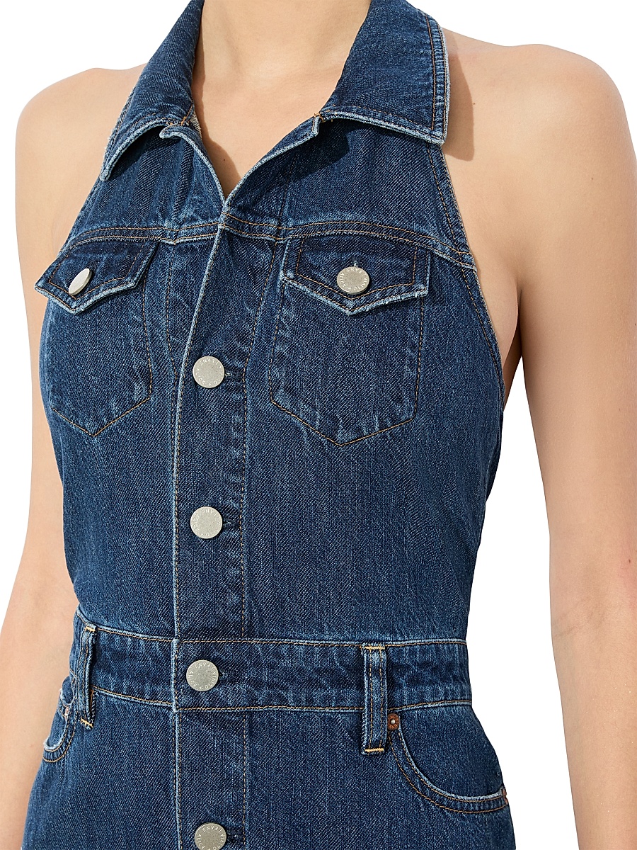 juana high low denim dress Alice + Olivia