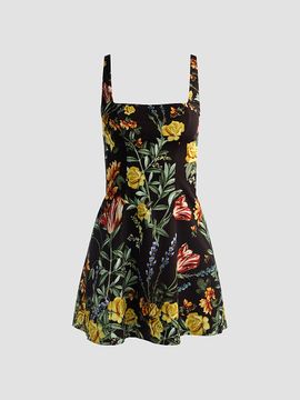ALICE + OLIVIA Women's Julia Floral Print Mini Dress