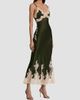 ALICE + OLIVIA Women's Julietta Cutaway Lace-Trim Midi Slipdress - 4