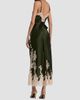 ALICE + OLIVIA Women's Julietta Cutaway Lace-Trim Midi Slipdress - 5