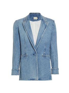 Alice + Olivia Women's Justin Cotton Roll-Cuff Blazer