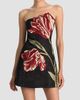 ALICE + OLIVIA Women's Katia Strapless Floral Appliqué Mini Dress - 4