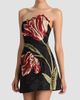 ALICE + OLIVIA Women's Katia Strapless Floral Appliqué Mini Dress - 6