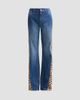 ALICE + OLIVIA Women's Leopard Godet Wide-Leg Flare Jeans - 1