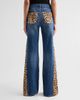 ALICE + OLIVIA Women's Leopard Godet Wide-Leg Flare Jeans - 3