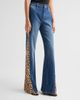 ALICE + OLIVIA Women's Leopard Godet Wide-Leg Flare Jeans - 4