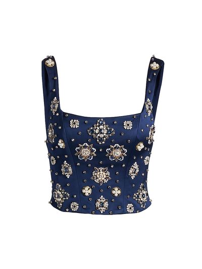 Alice + Olivia Women's Lilianna Embellished Corset Top