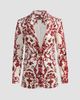 ALICE + OLIVIA Women's Macey Floral Linen-Blend Fitted Blazer - 1