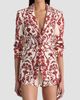 ALICE + OLIVIA Women's Macey Floral Linen-Blend Fitted Blazer - 4