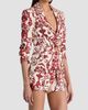 ALICE + OLIVIA Women's Macey Floral Linen-Blend Fitted Blazer - 6