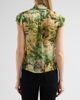 ALICE + OLIVIA Women's Martel Scenic Flutter-Sleeve Blouse - 3