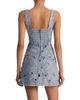 Alice + Olivia Women's Maryann Laser-Cut Cotton Denim Minidress - 4