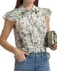 ALICE + OLIVIA Women's Minda Printed Silk Pleated Blouse - 6