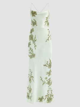 ALICE + OLIVIA Women's Montana Floral-Embellished Cowlneck Maxi Dress