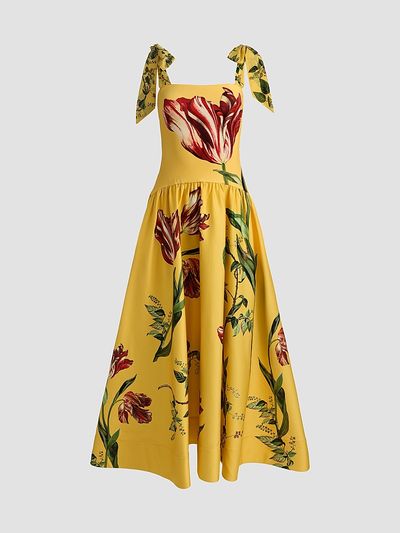 ALICE + OLIVIA Women's Oriana Floral Cotton-Blend Maxi Dress