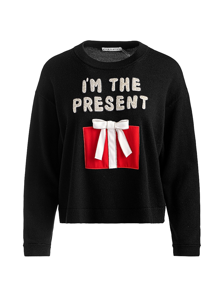 Alice + Olivia - Women's Perry Present Crewneck Sweater