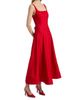 ALICE + OLIVIA Women's Polly Linen-Blend Tie-Back Midi-Dress - 4