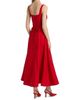 ALICE + OLIVIA Women's Polly Linen-Blend Tie-Back Midi-Dress - 5