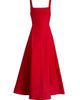 ALICE + OLIVIA Women's Polly Linen-Blend Tie-Back Midi-Dress - 8