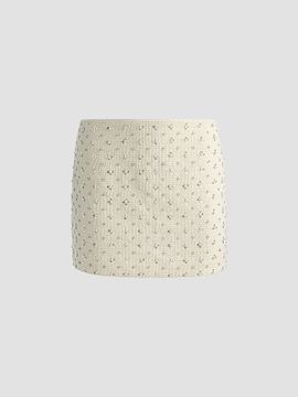 ALICE + OLIVIA Women's Rubi Embellished Micro Skirt