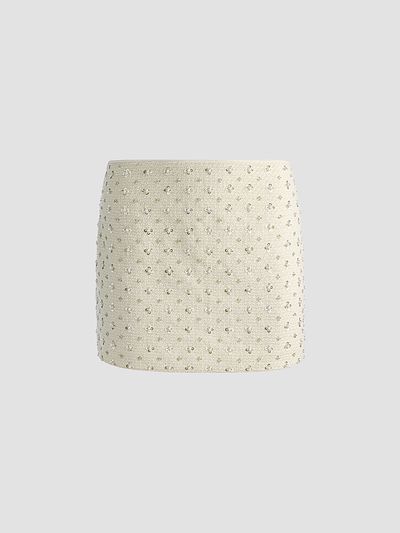 ALICE + OLIVIA Women's Rubi Embellished Micro Skirt