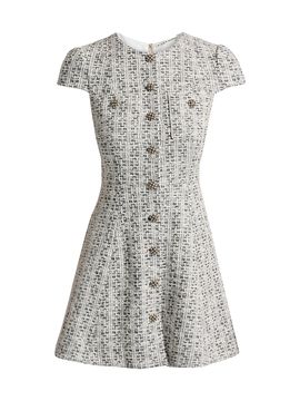 ALICE + OLIVIA Women's Shiloh Cap-Sleeve A-Line Minidress