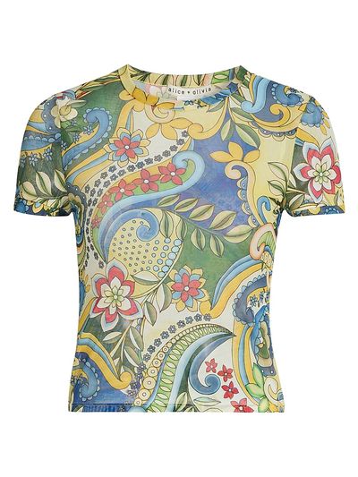 ALICE + OLIVIA Women's Tess Crewneck T-Shirt