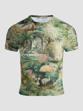 ALICE + OLIVIA Women's Tess Terraine-Print T-Shirt
