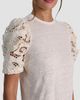 ALICE + OLIVIA Women's Tyler Lace-Sleeve Crewneck Top - 5