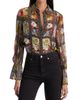 ALICE + OLIVIA Women's Wan Tarot-Printed Silk Blouse - 3