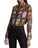 ALICE + OLIVIA Women's Wan Tarot-Printed Silk Blouse - 4