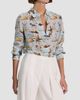 ALICE + OLIVIA Women's Willa Staceface Silk Button-Front Top - 4
