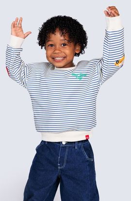Alice & Wonder Alice & Wonder Kids' New York City Stripe Fleece Sweatshirt