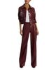 Alice And Olivia Alice and Olivia Alex Faux Leather Boxy Jacket - 6